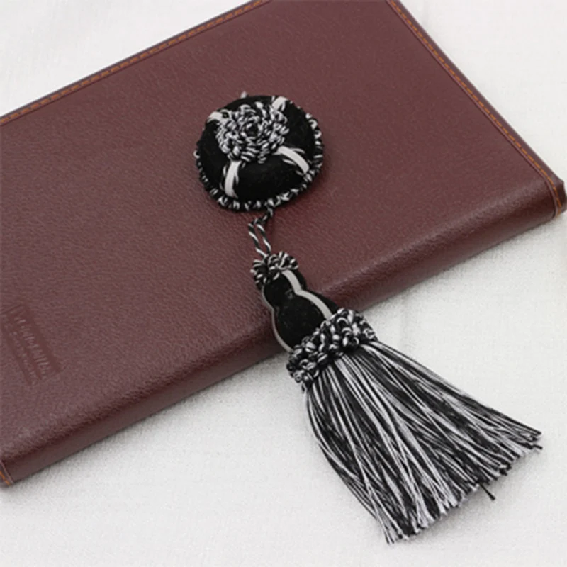 2Pcs Flower Tassel Pin Hanging Pendant Decoration Curtain Accessories Fringe Silk Thread Handmade Crafts Key Tassels Pendant