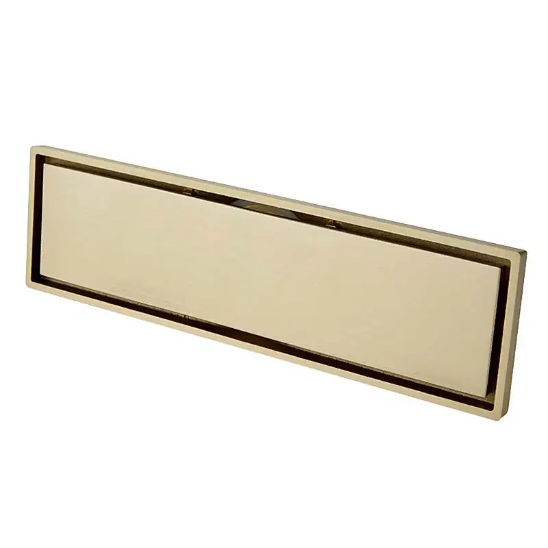 Gold brass floor drain 300*83mm top quality bathroom shower drainer Rectangle Odor prevention High end drainage