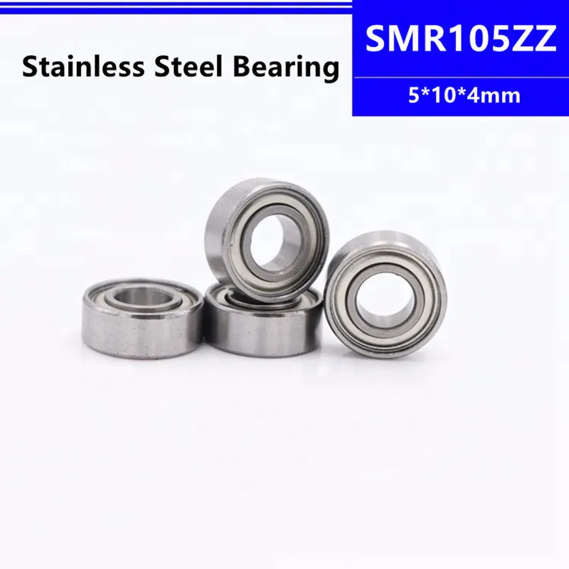 

50/100/500pcs SMR105ZZ 5*10*4mm L-1050ZZ stainless steel miniature deep groove ball bearing 5x10x4mm SMR105Z SMR105