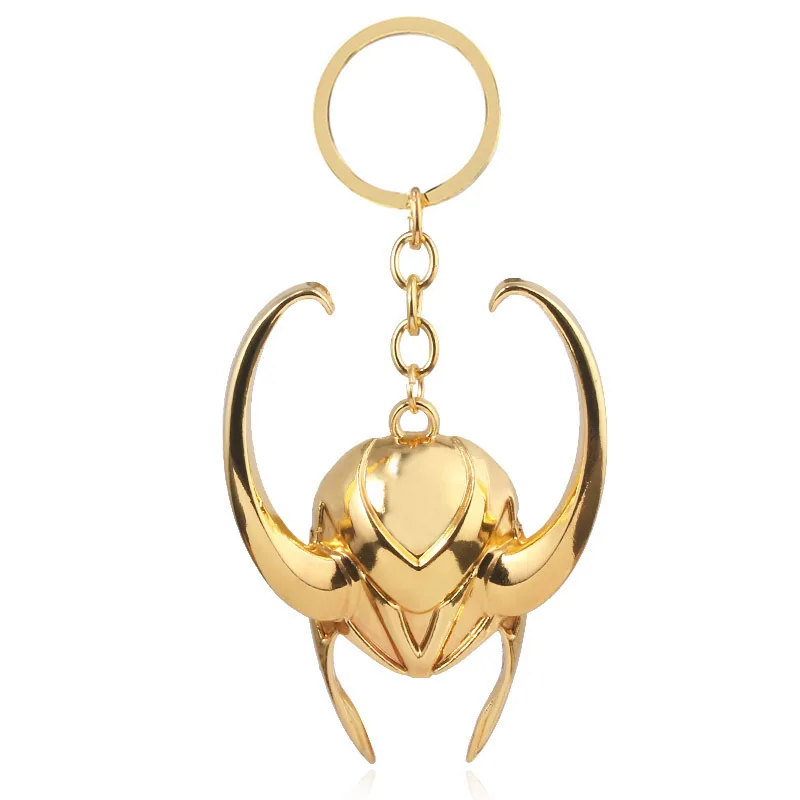 Movie Thor 3 Ragnarok Loki Laufeyson Key Chain Pendant Cosplay Accessories Gold Metal Keychain Keyring Prop