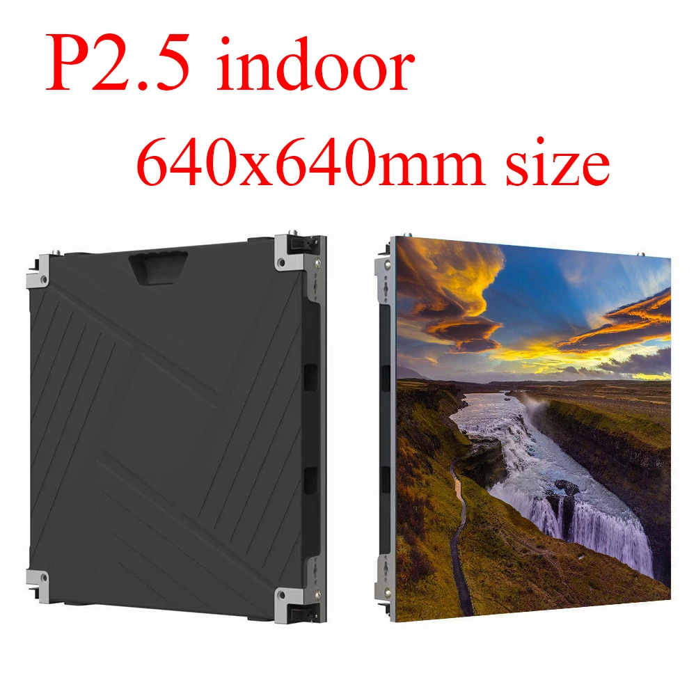 

Indoor HD LED screen P2.5mm die-cast aluminum cabinet 640x640mm front maintenance LED Video Wall high definition