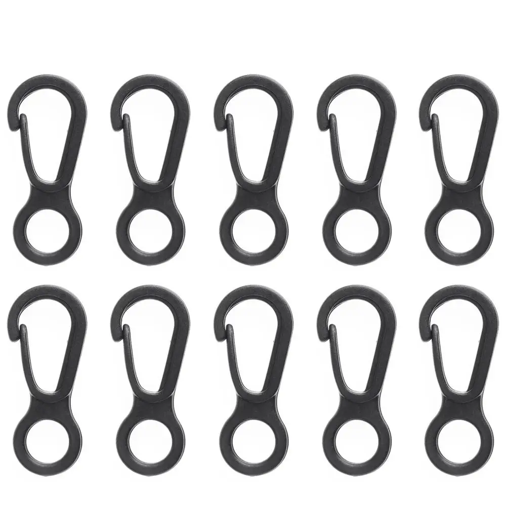 10 Small Snap Hooks Nylon Plastic Flag Pole Clasps Waterproof Flagstaff Holder Buckle Reusable Flagpole Clip Fastener Attachment