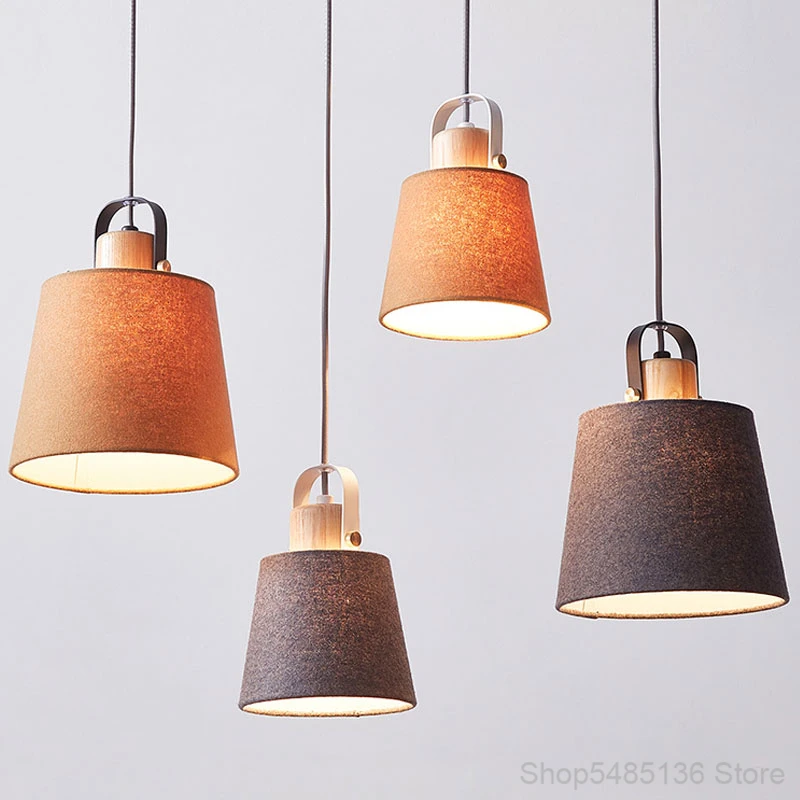 

Nordic Led Wood Pendant Lights for Dining Room Lamp Cafe Bar Living Room Bedroom Lamp Modern Kitchen Hanging Lamps Home Decor