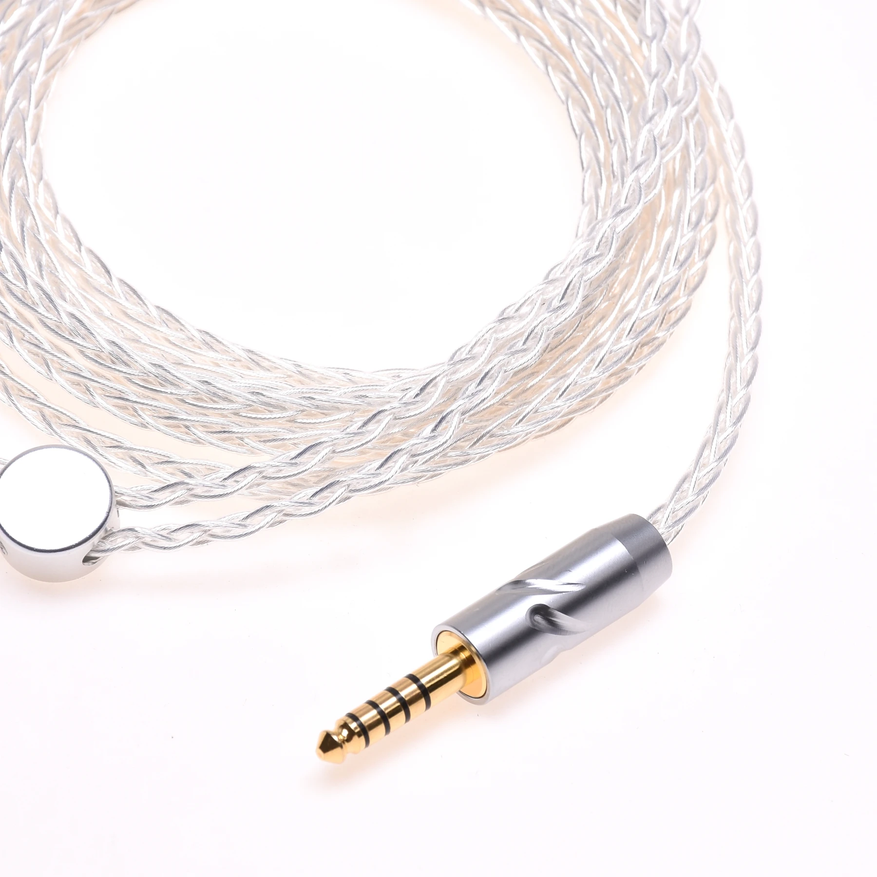 4.4Mm 1.2M (4 Kaki) Hi-End 8 Core 5n Perak Plated Headphone Kabel Upgrade untuk ZMF Eikon Auteur Audeze LCD-3 LCD-4 LCD-X