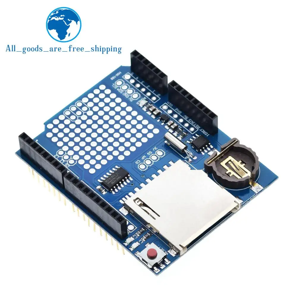 TZT Data Logger Module Logging Recorder Shield V1.0 for Arduino UNO SD Card