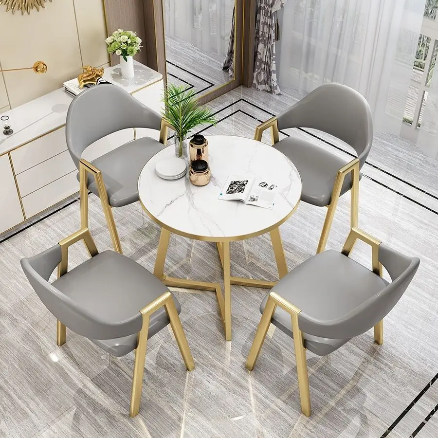 Nordic Coffe Tafel En Stoelen Set Voor Restaurant Kantoor Receptie Cafe Tafel Balkon Woonkamer Meubels Dinette Tafel Set