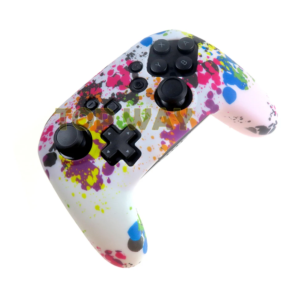 20PCS Silikon Gamepad Schutzhülle Haut Für Nintend NS Schalter Pro Controller Schutz Camouflage Controle Abdeckung Joystick