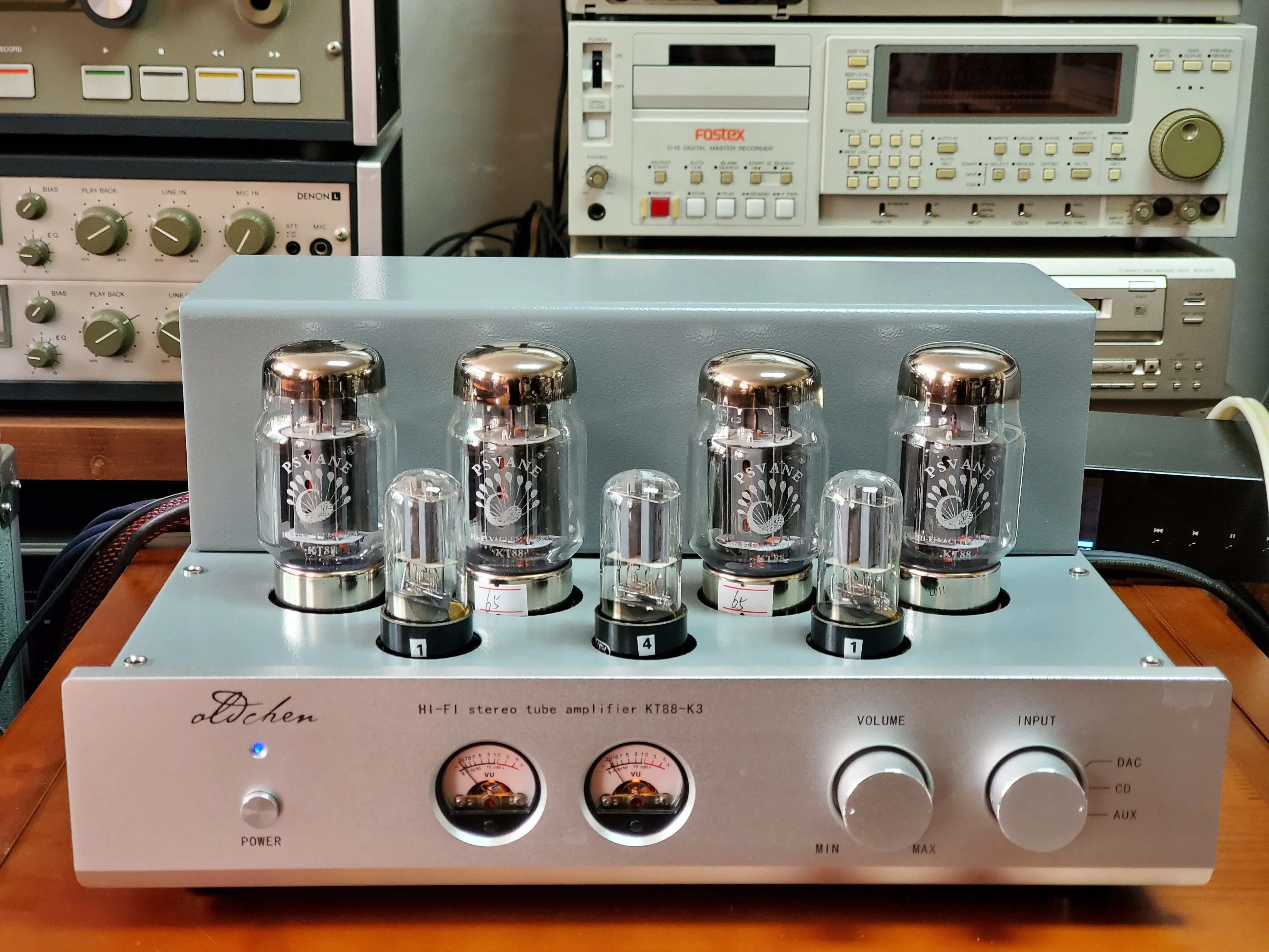 Newest  LaoChen K3 KT88 Push-Pull Tube Amplifier HIFI 45Wx2 Class A handmade Scaffolding amp OCK3 OldChen