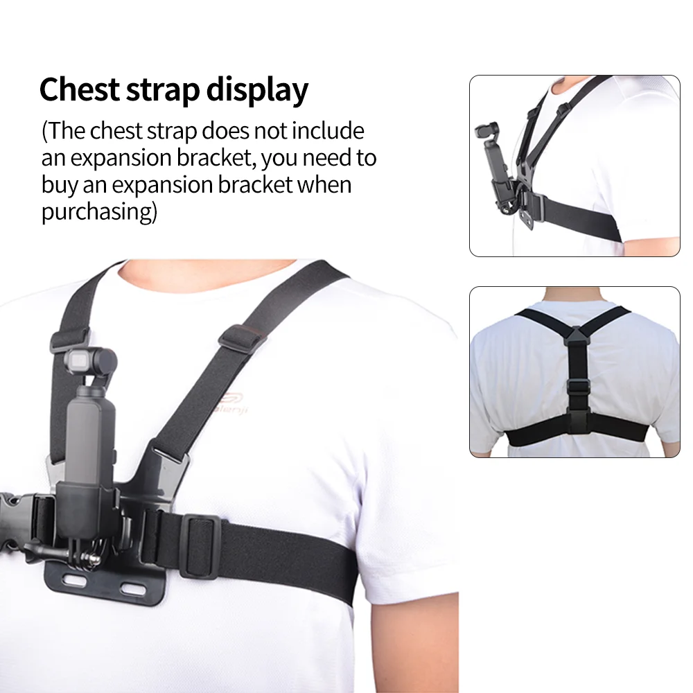 ملحقات كاميرا جيب DJI OSMO ، قوس مشبك توسيع الصدر ، مشبك حقيبة ظهر ، حامل تثبيت حزام المعصم ، 1 2 3