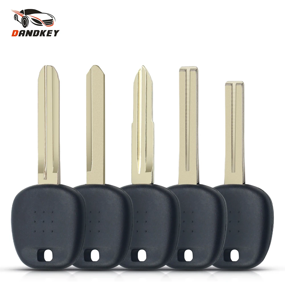 KEYYOU Niewykończona obudowa kluczyka samochodowego z transponderem, zamiennik do Toyota RAV4 PRADO COROLLA Yaris Highlander Camry, bez chipa