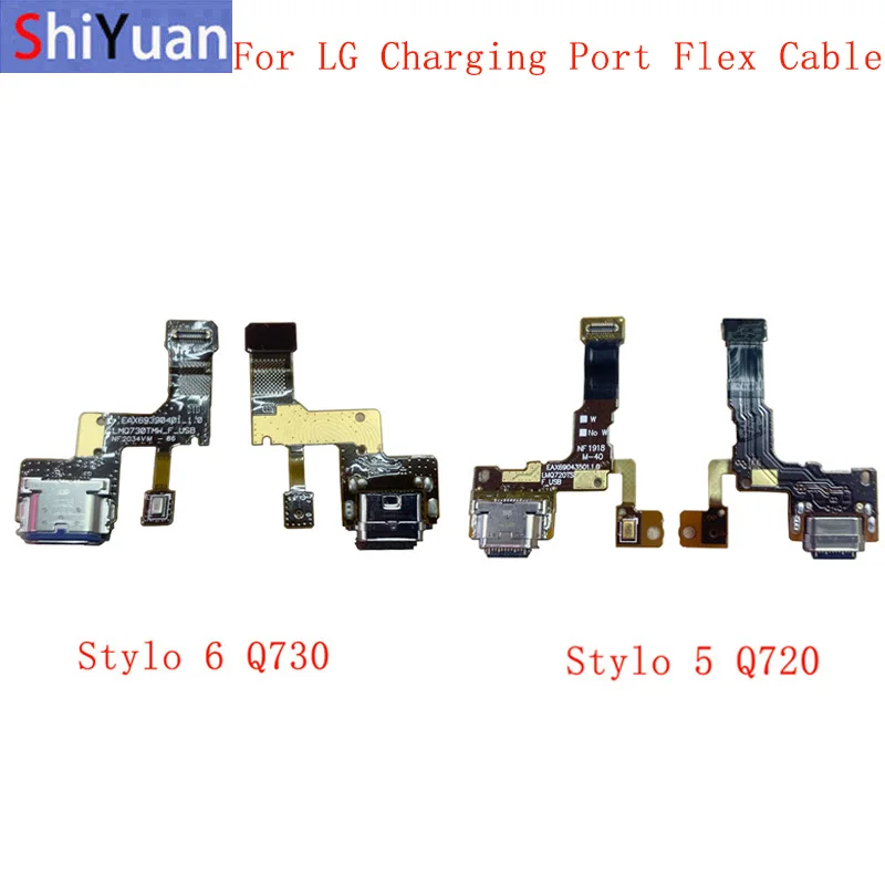 USB Charging Port Connector Board Parts Flex Cable For LG Stylo 5 Q720 Stylo 6 Q730 Charging Connector Replacement Part