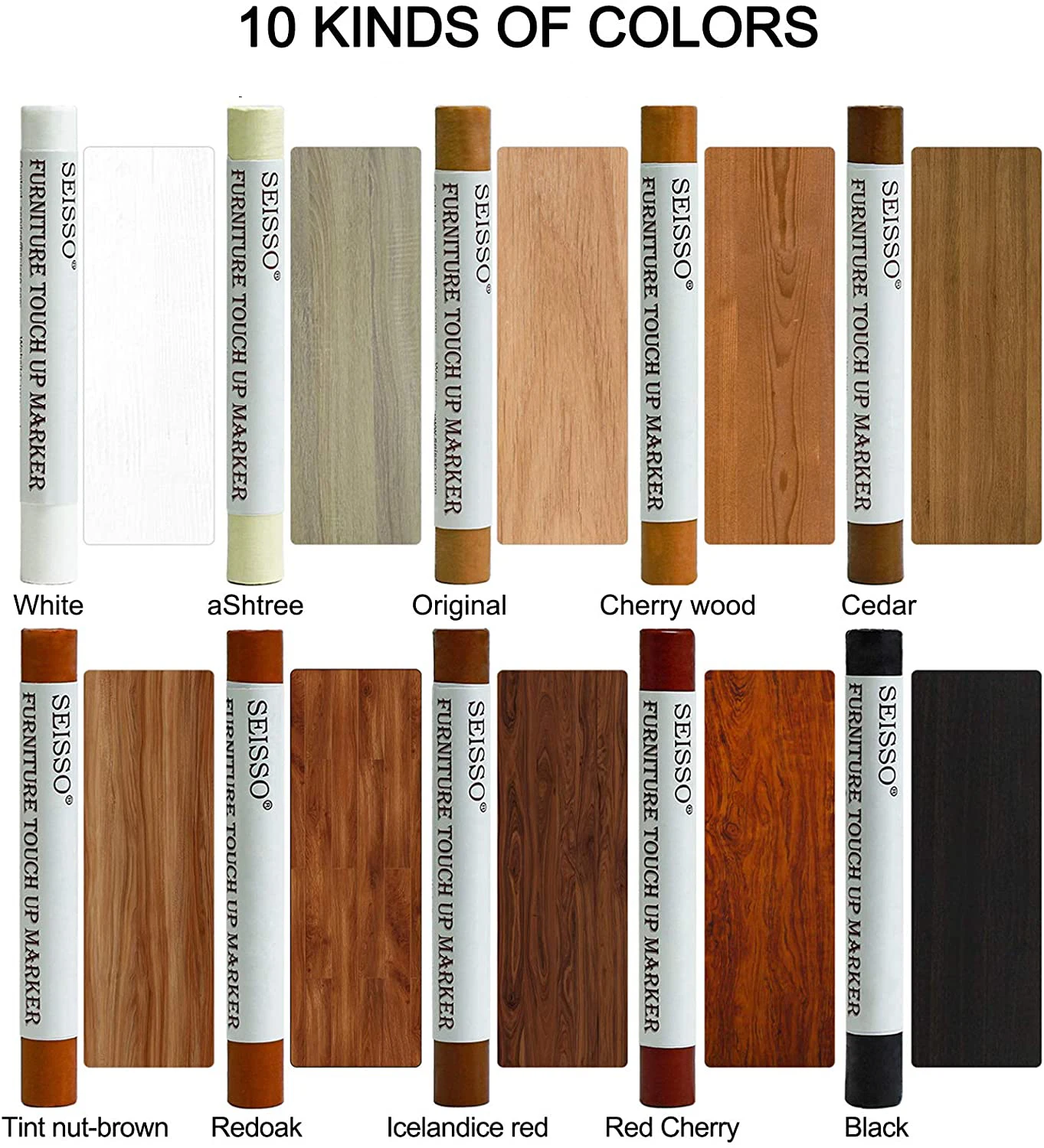 10 قطعة الأثاث الخشبي اللمس حتى مجموعة أقلام الطابق الباب مكتب علامات و حشو العصي الخشب مركب الخدوش إصلاح وكيل استعادة أداة