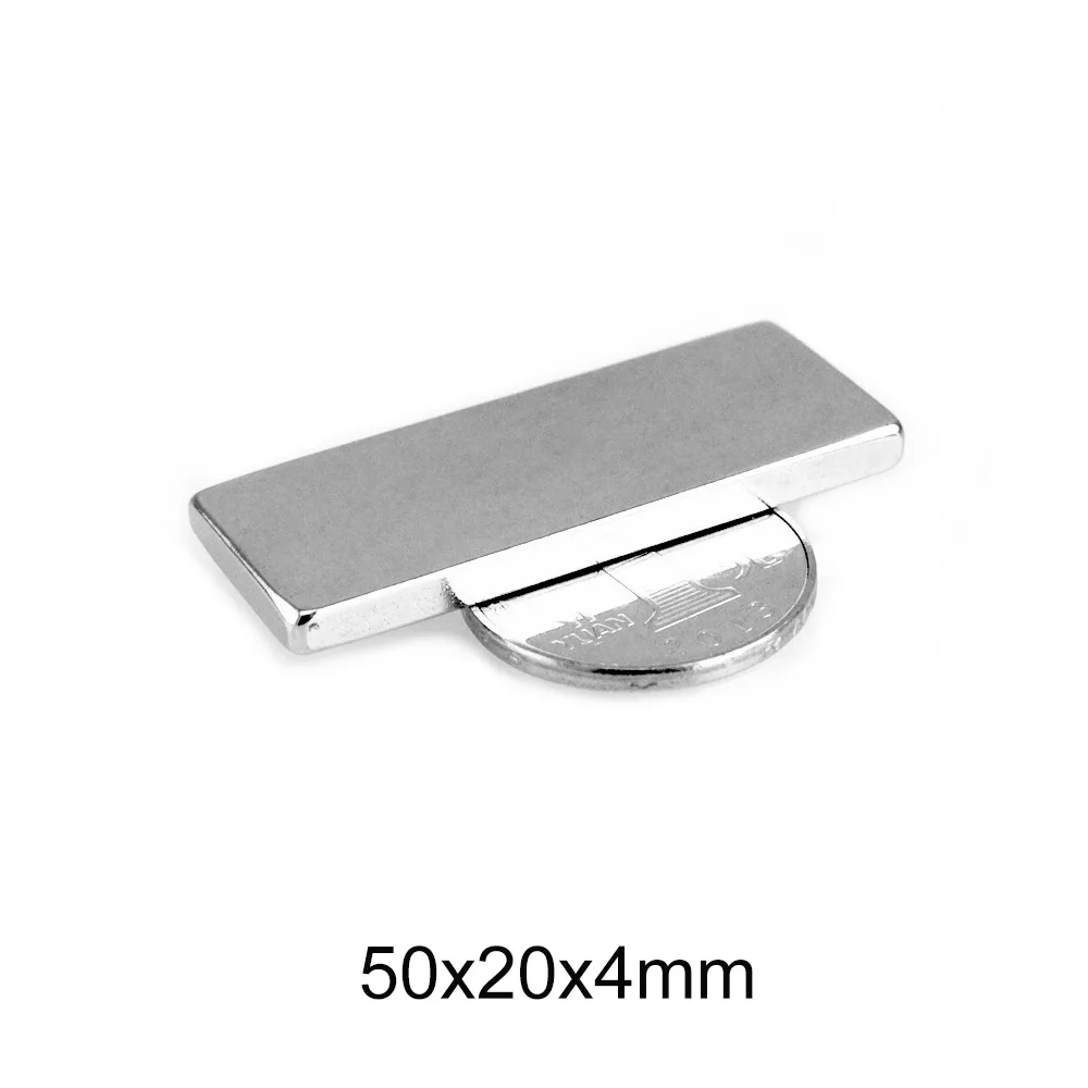 2/5/10/15PCS 50x20x4 mm powerful magnet square 50mm X 20mm N35 Strong Neodymium Magnet 50x20x4mm Permanent Magnet sheet 50*20*4