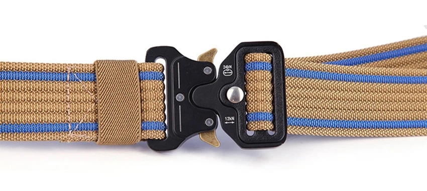 38mm Width Belts For Men Tactical Belt Metal Quick Release Buckle Adjustable Mens Outdoor Training Waist Belt