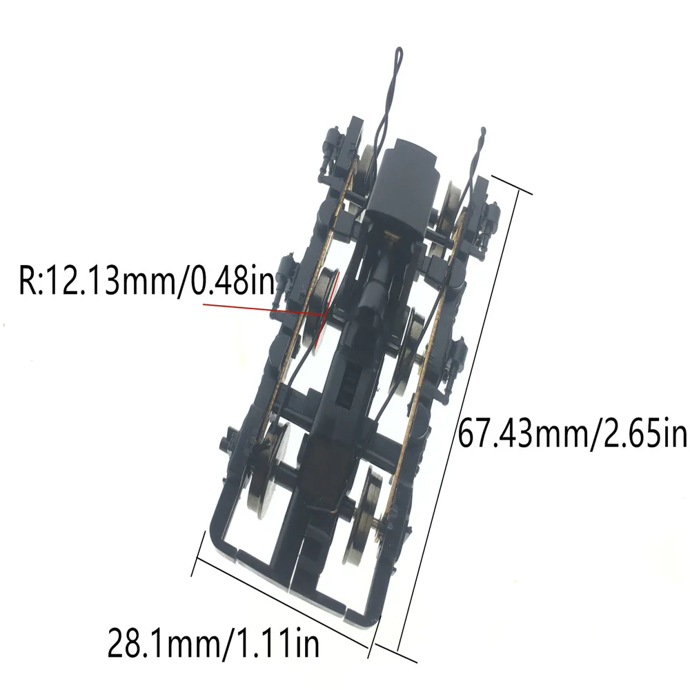 Chassi Elétrico Bogies Kits Model Building, HO Acessórios Do Modelo Do Trem, Escala 1:87, 1Pc, 2Pcs