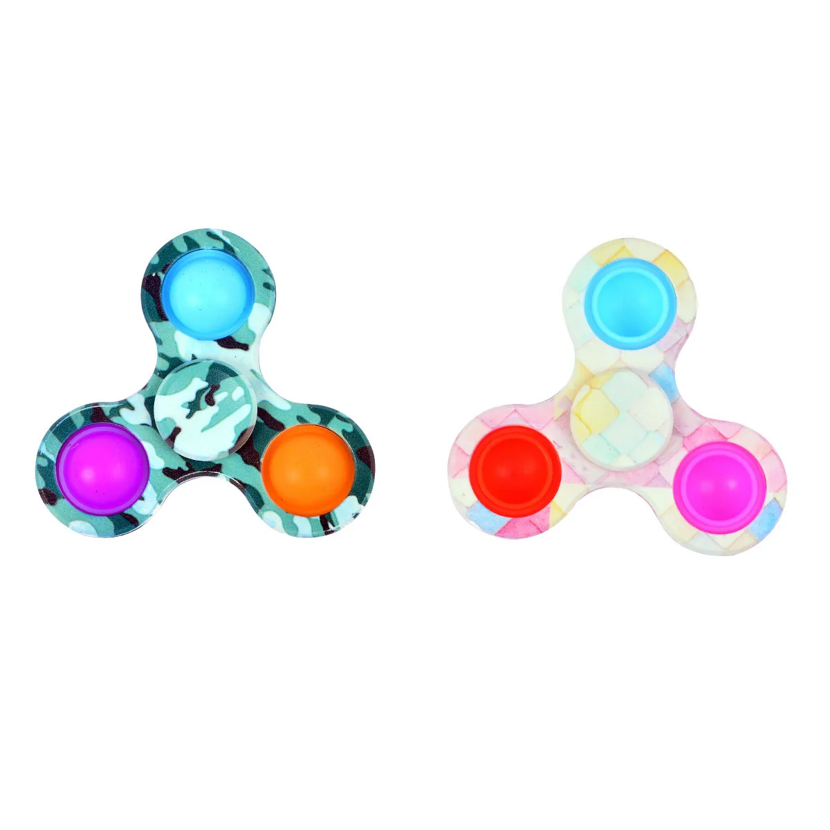 Camouflage Fidget Spinners Push bubble finger Spinner Simple Dimple Hand Toys for ADHD AnxietyStress Relief Sensory