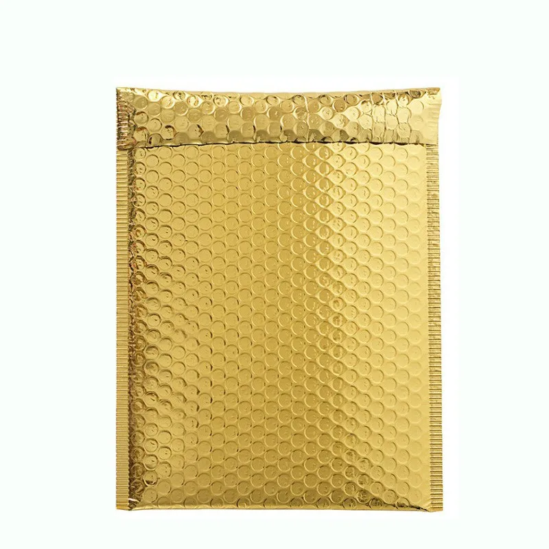 

50pc Gold Plating Paper Bubble Envelopes Bags Mailers Padded Shipping Envelope Bubble Mailing Bag Christmas Package Gift Holders