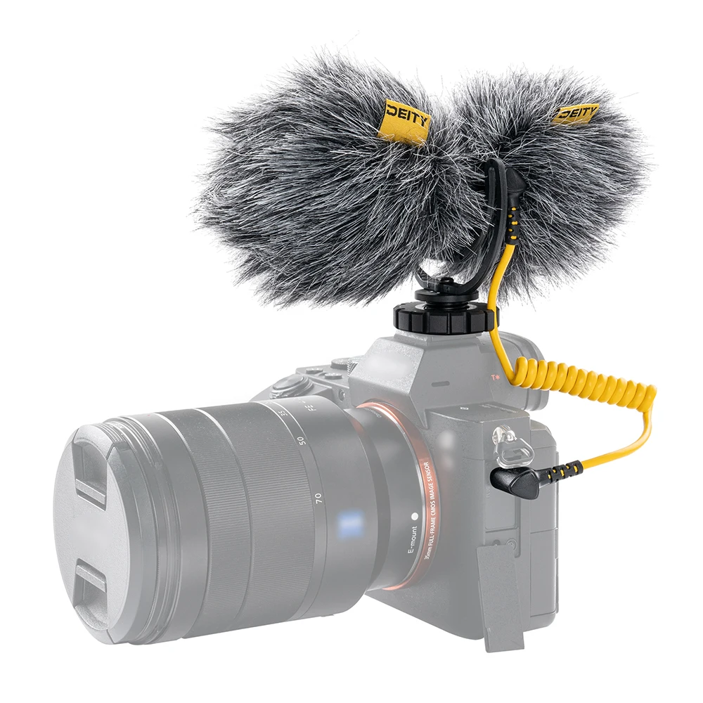 New Deity V-Mic D4 Duo Video Microphone Dual Cardioid Microphone 1/4 3/8 Cold Shoe Mount Mini Voice Recorder Mic for DSLR Camera