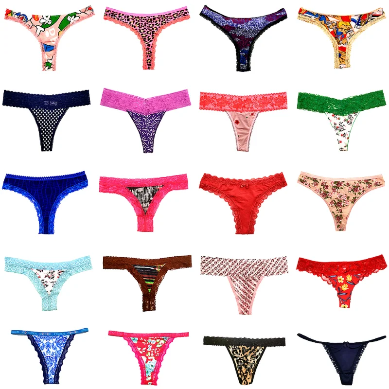 Morvia Women Thongs Tangas G-Strings Underwear Panties Variety Pack Lot 10