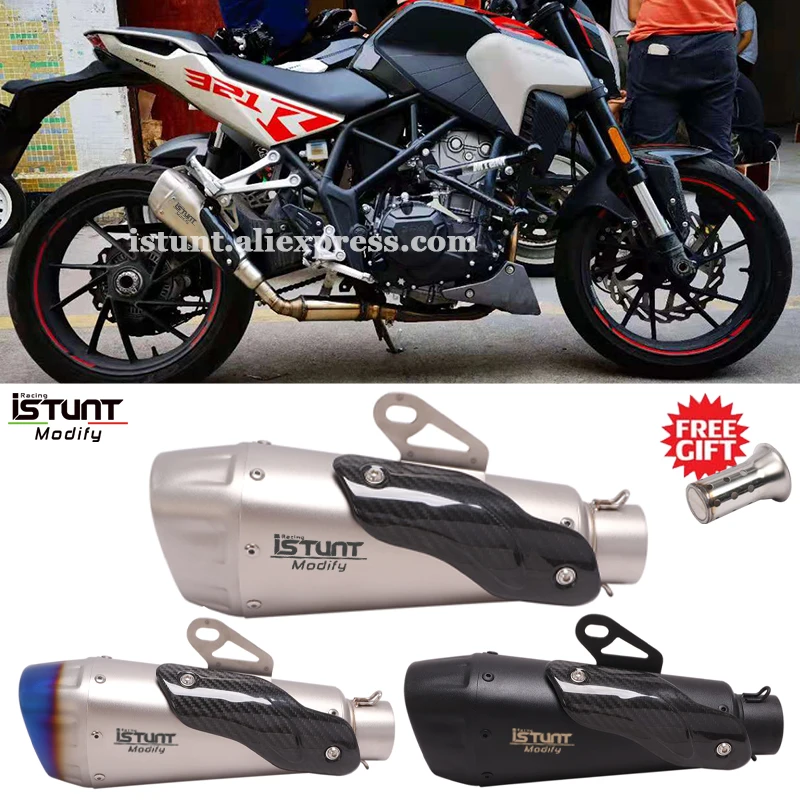 

51MM universal motorcycle exhaust Muffler escape moto cafe racer For DUCATIV V4 CBR650R Z800 Z900 Ninja400 R1 R6 with DB killer