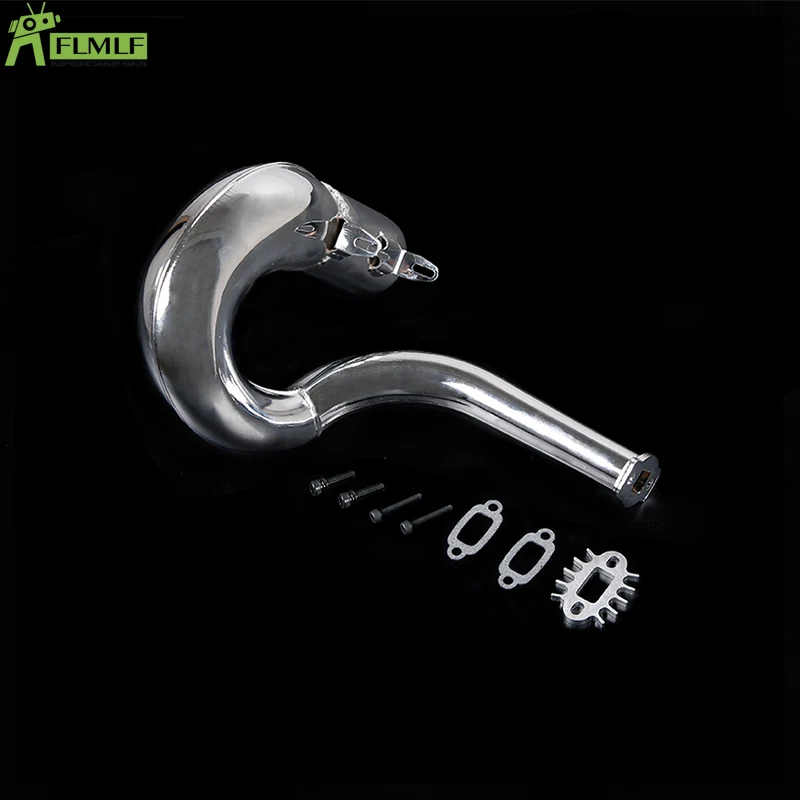 Alloy CNC Muffler Silence Tune Exhaust Pipe Set Fit for 1/5 HPI ROFUN BAHA ROVAN KM BAJA 5B SS 5T 5SC Toys Racing Games Parts