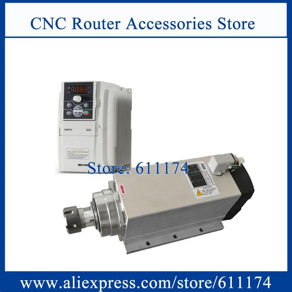 

Sales Promotion! GDF60-18Z/6.0 AC220V 6kw ER32 18000RPM Air cooled spindle motor + 7.5kw SUNFAR VFD Inverter