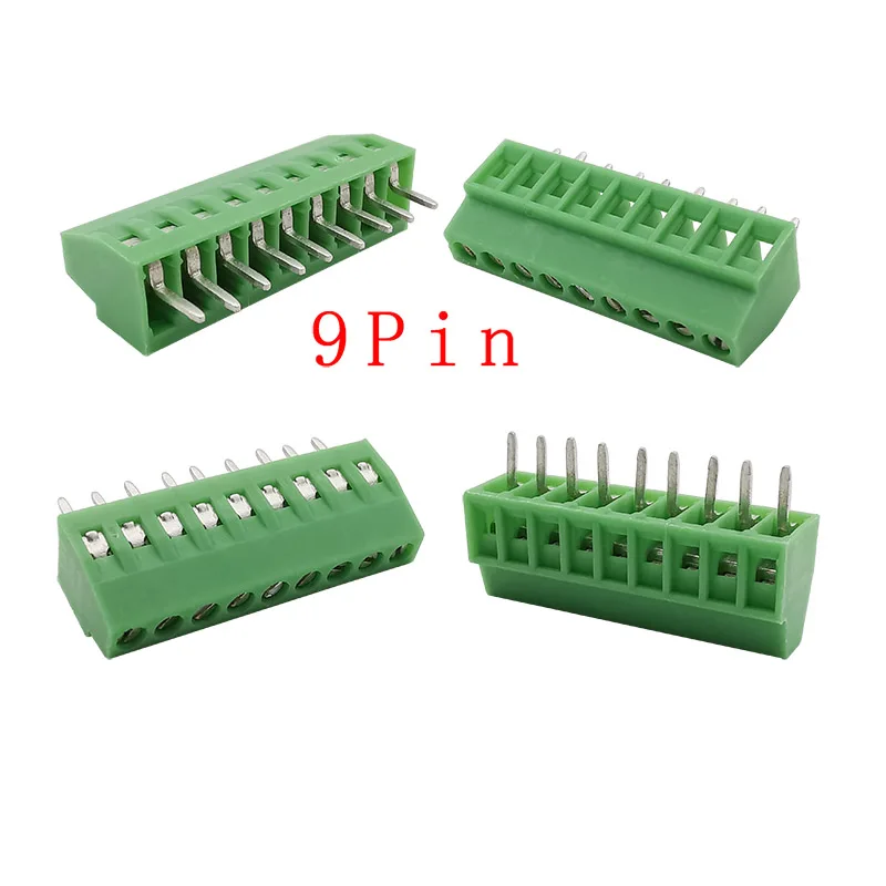 2,54 mm/0,1 Zoll Rastermaß PCB-Schraubklemmenblock-Anschluss 2P 3P 4P 5P 6P 7P 8P 9P 10P 12P 16Pin-Klemmen 150V 6A für 26-18AWG-Kabel