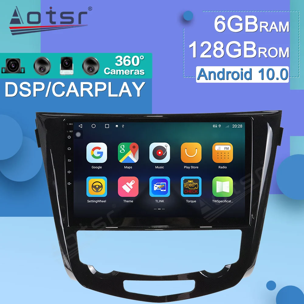 Android 10 For Nissan X-Trail xtrail X - Trail 3 T32 2013 - 2017 Qashqai 2 J11 Car Radio Multimedia Video Player Navigation Unit