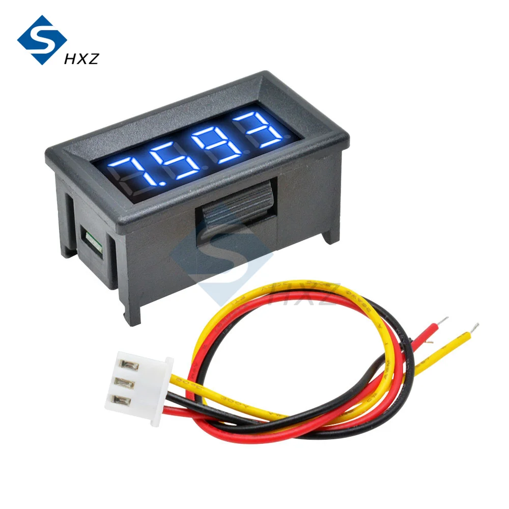 0,36 Zoll 0.36 \'\'4 Bit Mini Digital Voltmeter Volt Spannungs messer LED Panel elektrische Spannungs prüfer 3 Drähte 12V 24V 48V DC 0-100V