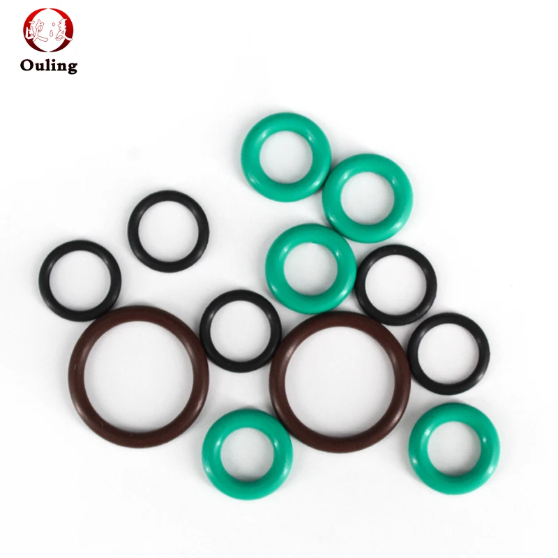 FKM O Ring Seal Gasket Thickness CS1.8/2.65/3.55mm ID1.8-20mm FPM Oil Acid and Alkali Resistant Automobile Fluororubber O-Ring.-