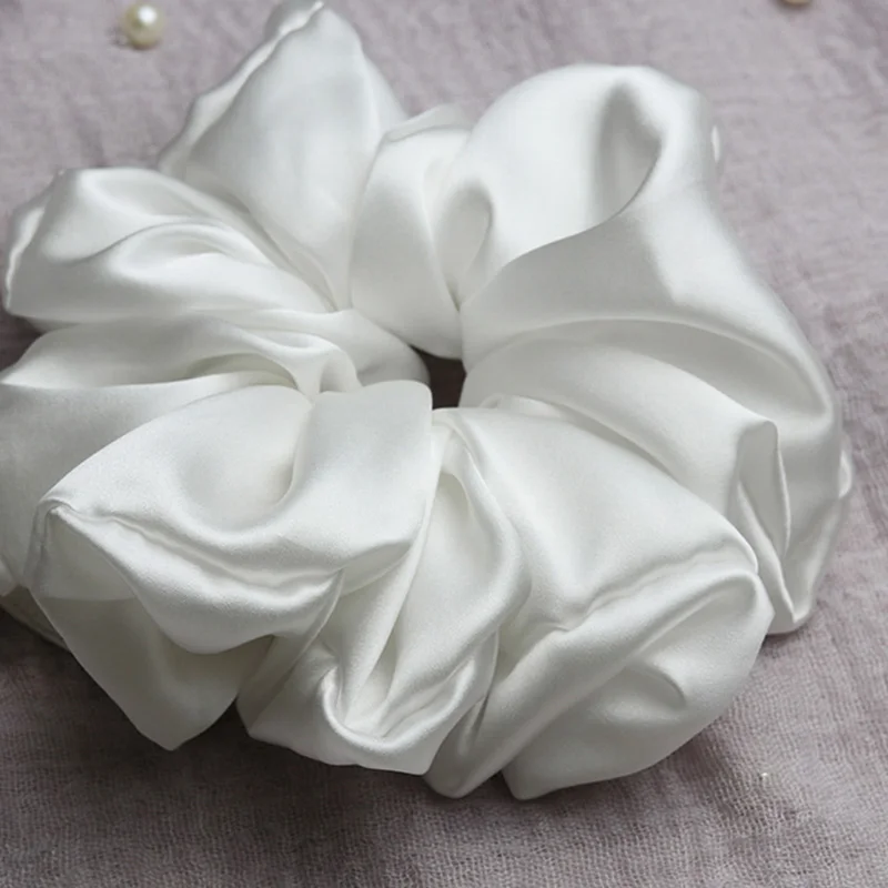 Ponadgabarytowe Scrunchies duża guma gumki do włosów zwykły elastyczne gumki do włosów Girs kucyk Holder Silk Scrunchie kobiety akcesoria do włosów