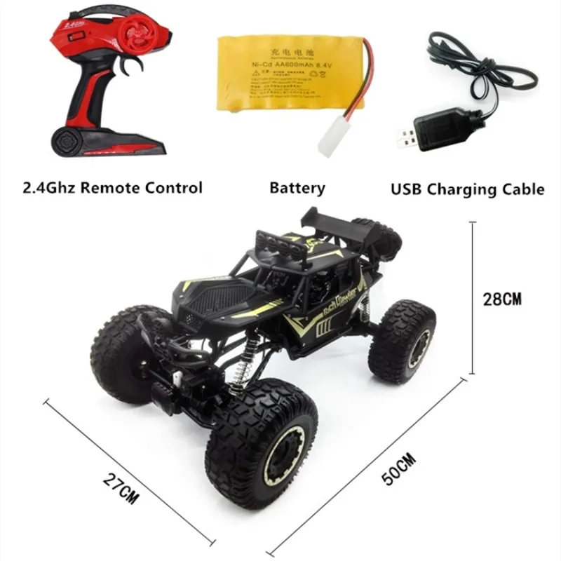 50cm big size RC high speed Car 1/8 20Mins 2.4G 4WD remote control Off-Road climbing RC Truck Electric Power Kids toy RC Car toy