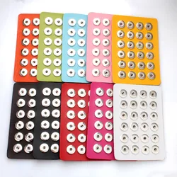 Snap Jewelry 12MM 18MM Snap Button Display Black Leather Snap Display For 24PCS Metal Buttons Soft Display Stand