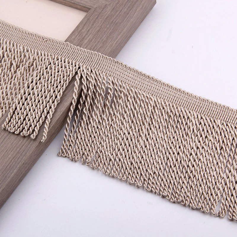 12Yards/lot Tassel Fringe Trim 12cm Long Tassel Braided Sewing Crafts Trimmings Edging Curtains Cushion Sofa Decor