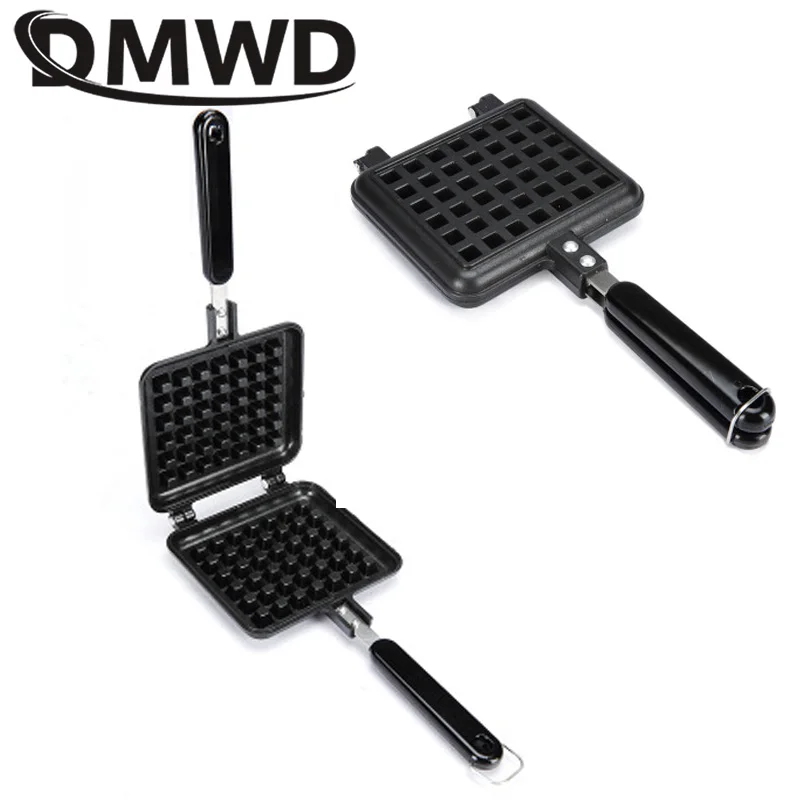 Non-Stick Waffles Maker Kitchen Waffle Mould Mold Non-stick Press Plate Gas Sandwich Pan Bubble Egg Cake Breakfast Baking Iron