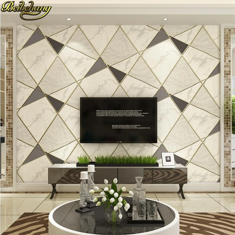 

beibehang Modern Irregular geometry Modern Wallpaper For Walls Decor 3D Wall paper Rolls For Bedroom Living room Sofa Background