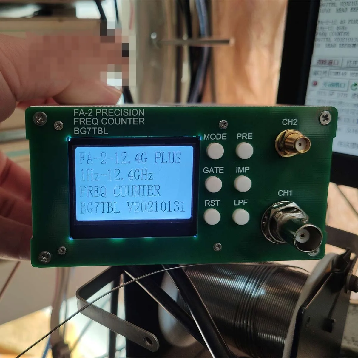 Imagem -05 - Medidor de Freqüência Bgtbl com Adaptador de Energia Contador de Freqüência Fa2 Plus 1hz6ghz 124 Ghz 265 Ghz 11bit Sec 10mhz Ocxo