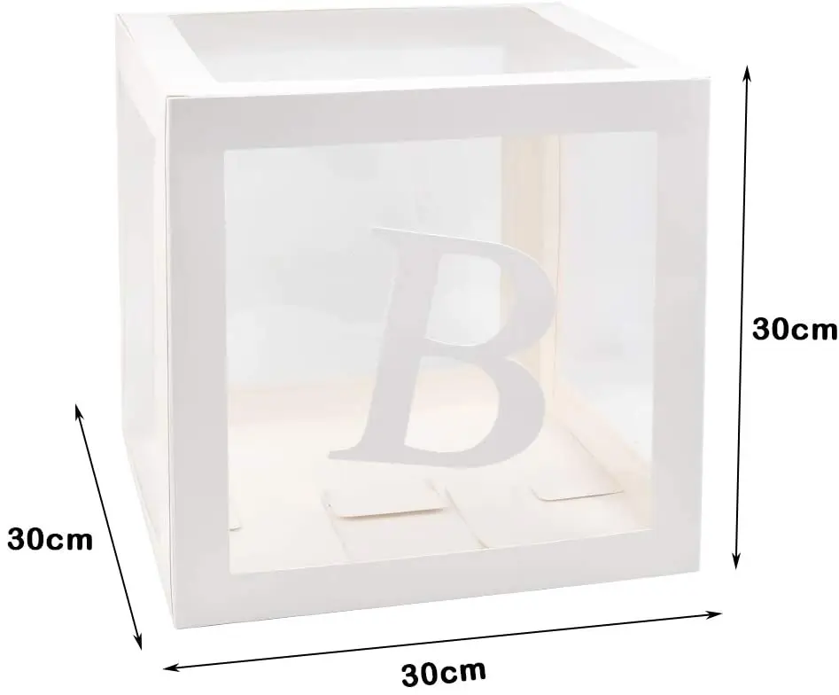 Baby Shower Boxes strona dekoracji 4 przezroczyste bloki pierwsze urodziny dekory dla chłopców dziewczyna płeć ujawnić tło