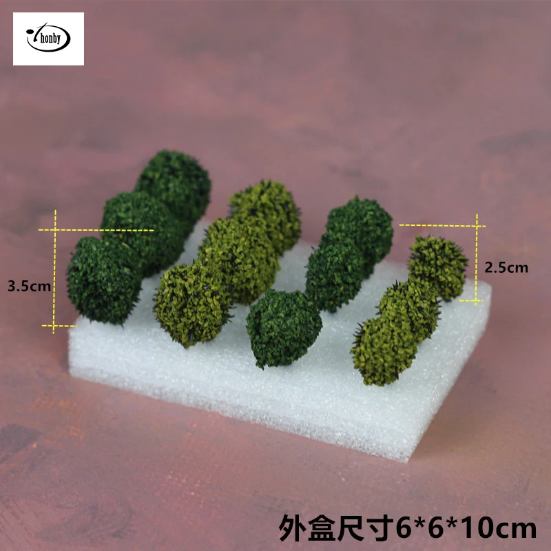 Military Scene Bush Train Railway Construction Tree Sand Table Tree Diy Diorama Material Set 1/35 1/72