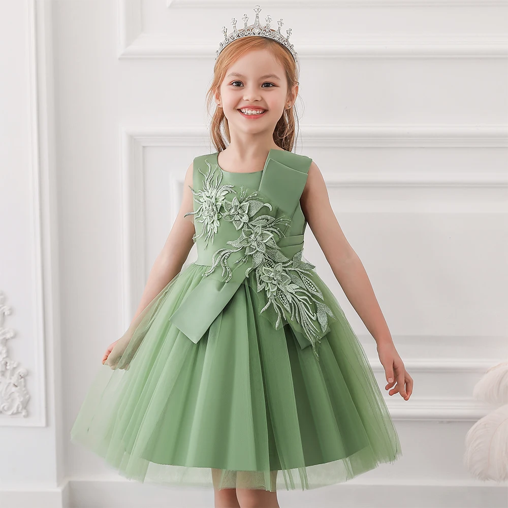 

Summer Children Flower Dress Evening Party Princess Dresses For Girls Kid Clothes Evening Wedding Dress 5 10 Y Costume Vestidos