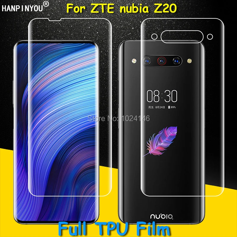 Front / Back Full Coverage Clear Soft TPU Film Screen Protector For ZTE nubia Z20 6.42