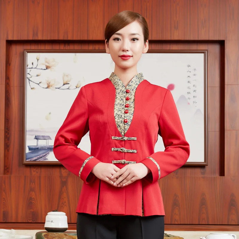 Woman Hotel Manager Jacket Western Restaurant Waiter Uniform Coffee Shop Waitress Uniform Bakery Work Wear Chef Tops