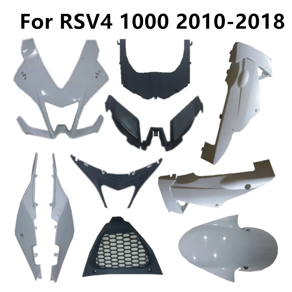 Motorcycle Components Pack Left Right Cowling Fairing ABS Injection for RSV4 2010-2012-2015-2018 Unpainted Plastic Parts