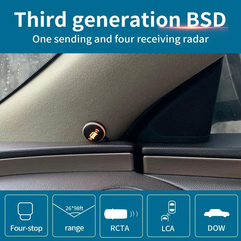 Driintel RCTA AOA Millimeter Wave Radar Blind Spot Detection System BSD BSM BSA Microwave Radar Blind Spot Monitoring Variable