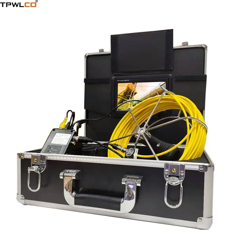 TP9200 Pipe Inspection Endoscope Sewer Video System 8GB SD Card With DVR 6.5mm Drain Industrial Camera 7inch Screen 20-50m Cable