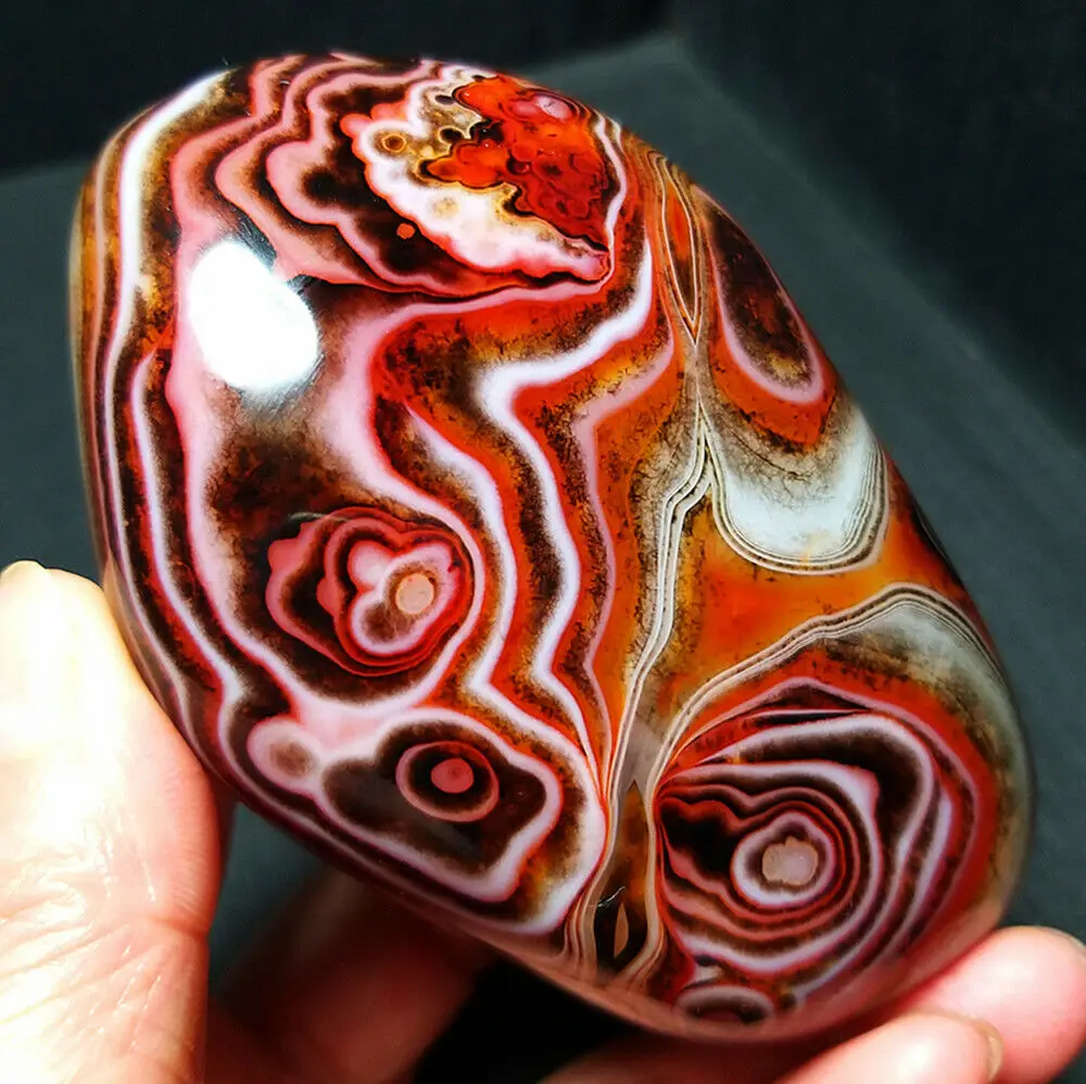 30-200g Natural Polished Banded Agate Crystal Madagascar Healing