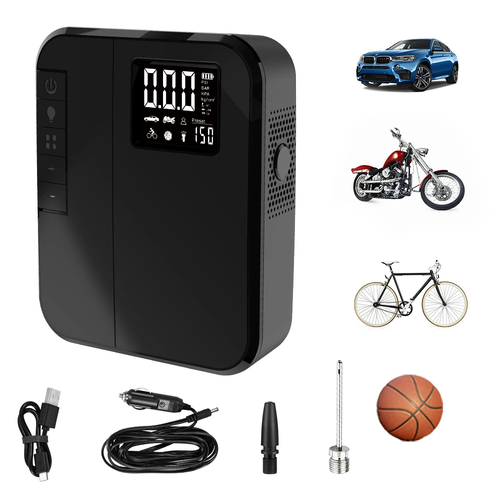 Battery Mini Small Electric Cycle Air Compressor Amazon Portable Digital Ball Tire Pump For Air Bed Car Bike