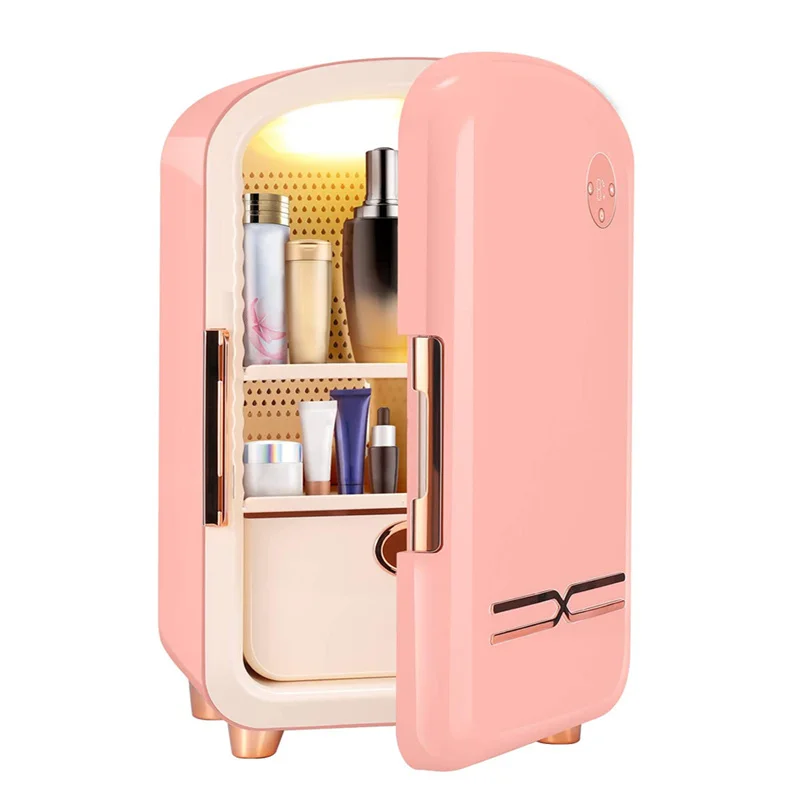 Mini nevera de maquillaje de 12L, pantalla táctil de lujo con luz LED, temperatura constante inteligente, preservación del cuidado de la piel