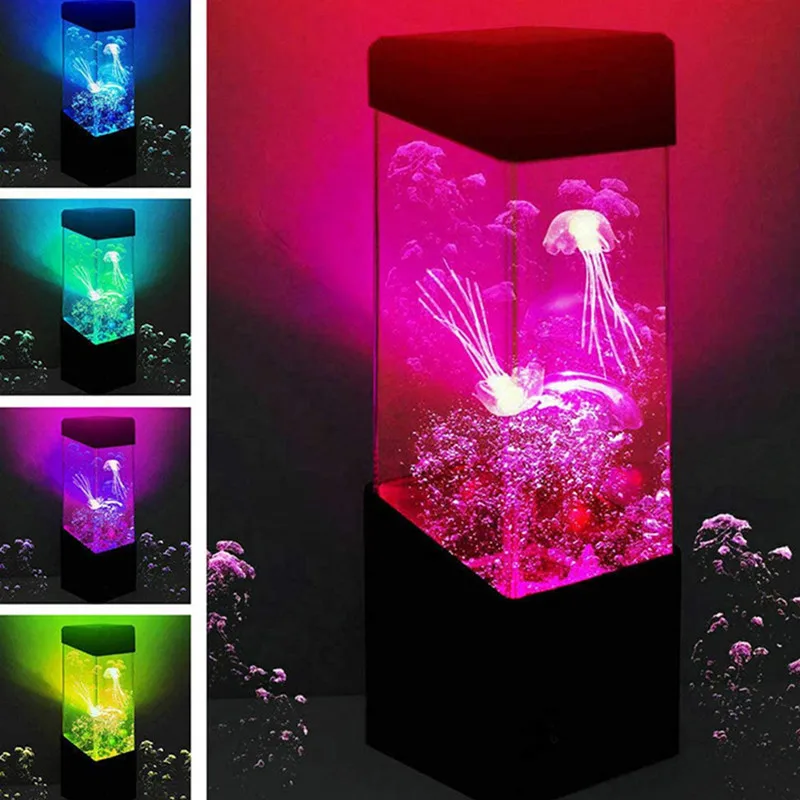 Changing Table Lamp Led Jellyfish Tank Night Light Color Aquarium Electric Mood Lava Lamp For Kids Children Gift Home Lava lamp