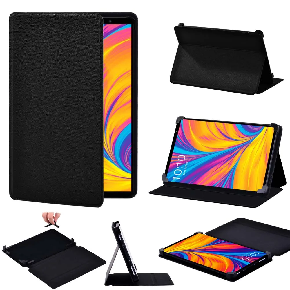 Tablet Case for Teclast P10/M30/P80X/T10 Leather Folding Stand Lightweight Protective Shell + Free Stylus